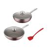 Zwilling Pink Chinese Wok & Frying Pan 3-Piece Set