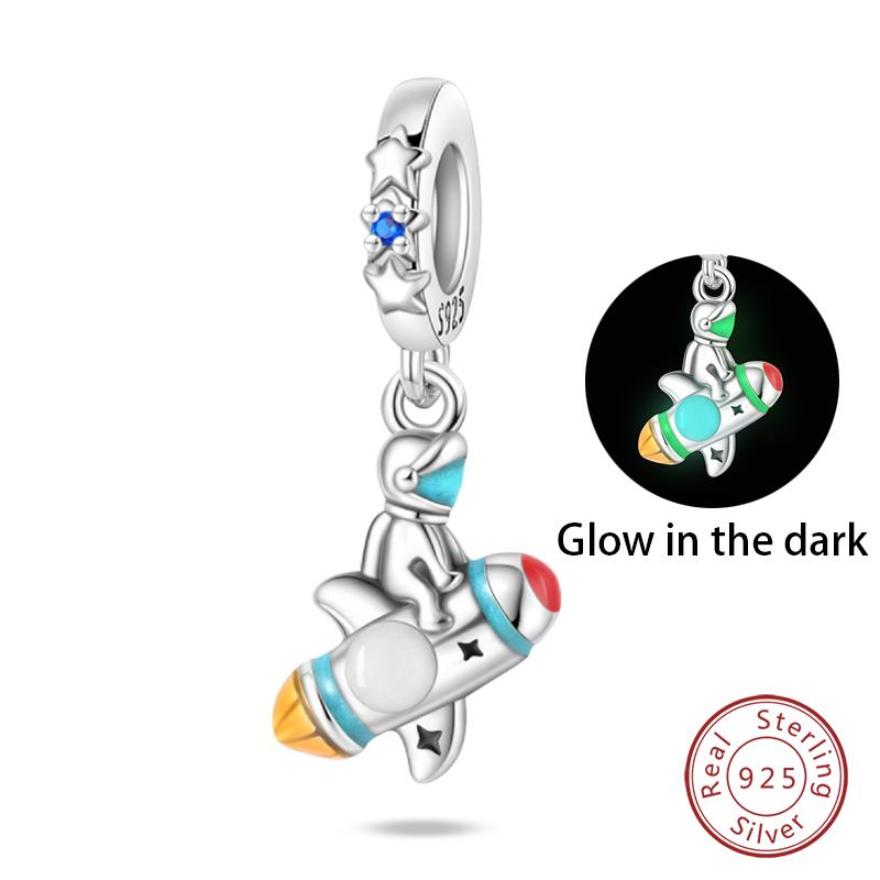 Fit Qikaola Original Bracelet Fashion Bee Astronaut Eiffel Tower Copper Charms Beads Fine Diy Birthday Jewelry For Women