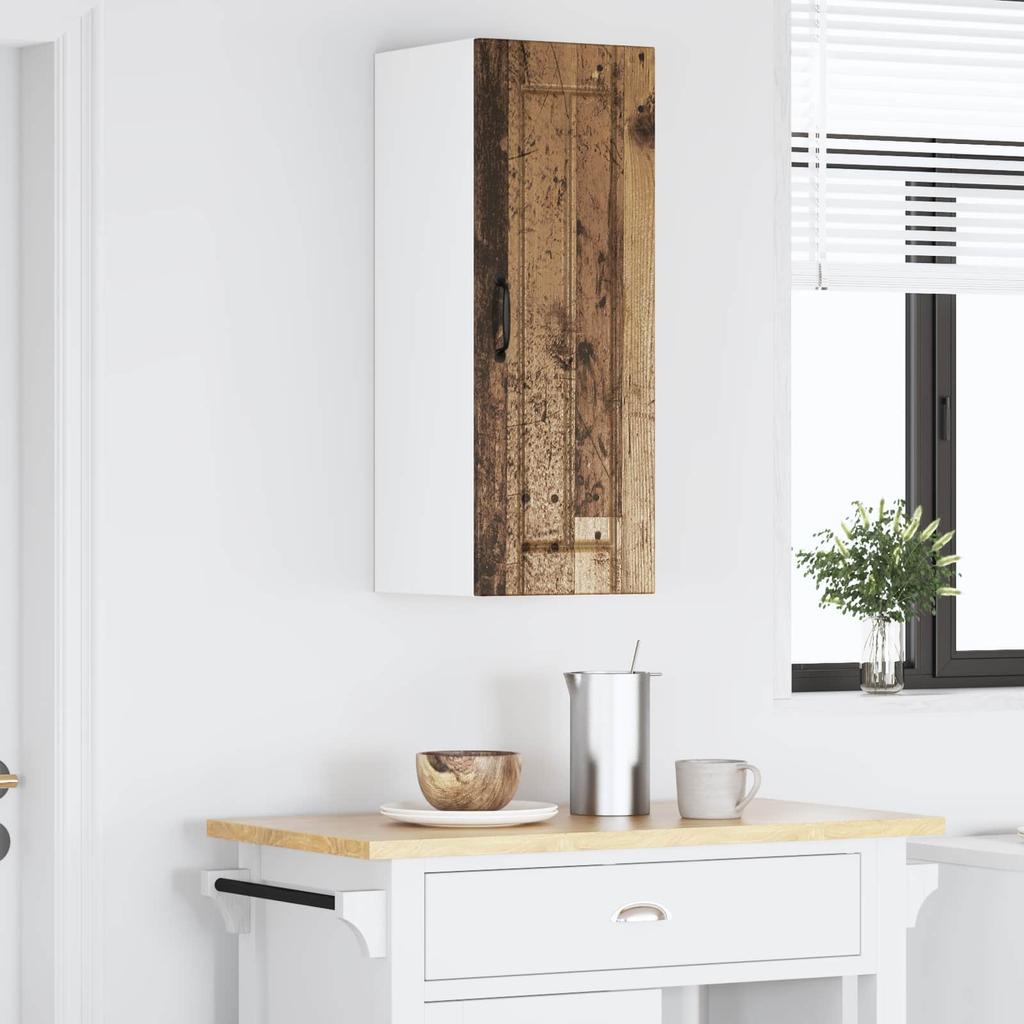 Wall Cabinet LUCCA Reclaimed Wood Look 30 X 31 X 80 Cm Particleboard