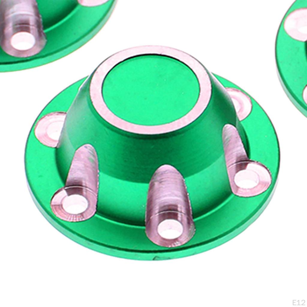 Aluminum Alloy RC Anti-Loose Rim Locking Nuts Replacement for SCX6 JLU 1/6 DIY Model Car Truck Hobby