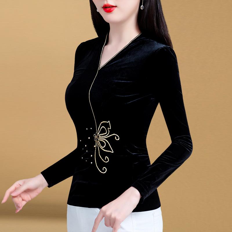 Spodní košile Dámské podzimní oblečení Nový pocit uvnitř s omlazující košilí pro zakrytí břicha Top