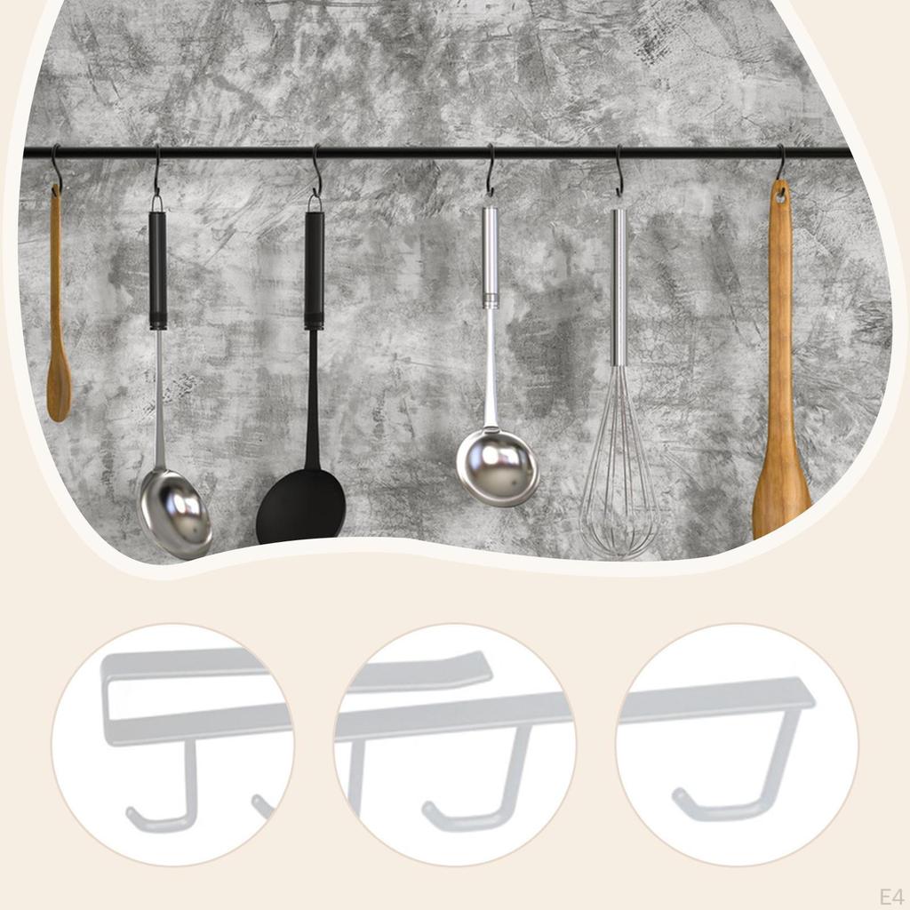 2 Pieces Kitchen Utensil Holder Hardware Multifunctional Easy Use Iron Cooking Accessories Mug