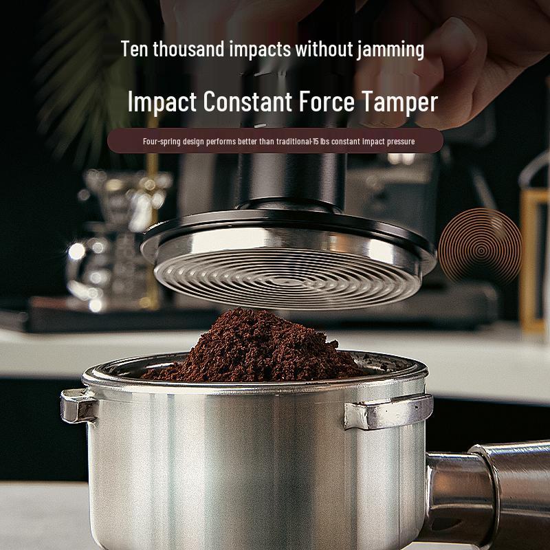 Impact Powder Hammer Coffee Tamper with Balanced Springback - Available In 51/53/58mm