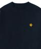 GRAVER [Unisex] Yellow Odd Flower Embroidered Sweatshirt_Navy