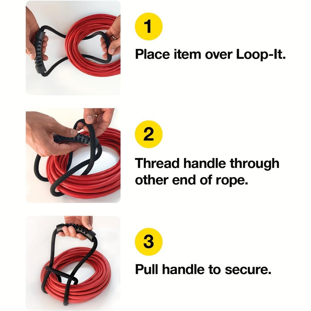 Storage Strap with Handle: Extension Cord Organizer,Hose Holder,Space-Saving,Air/Water Hose Organizer for Home,Garage,Boat,RV