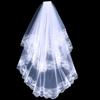 1PC Wedding Veil Lace Edge Long Luxurious Bridal Veil White Ivory Veil with Comb with Comb Cathedral Bride Accessories