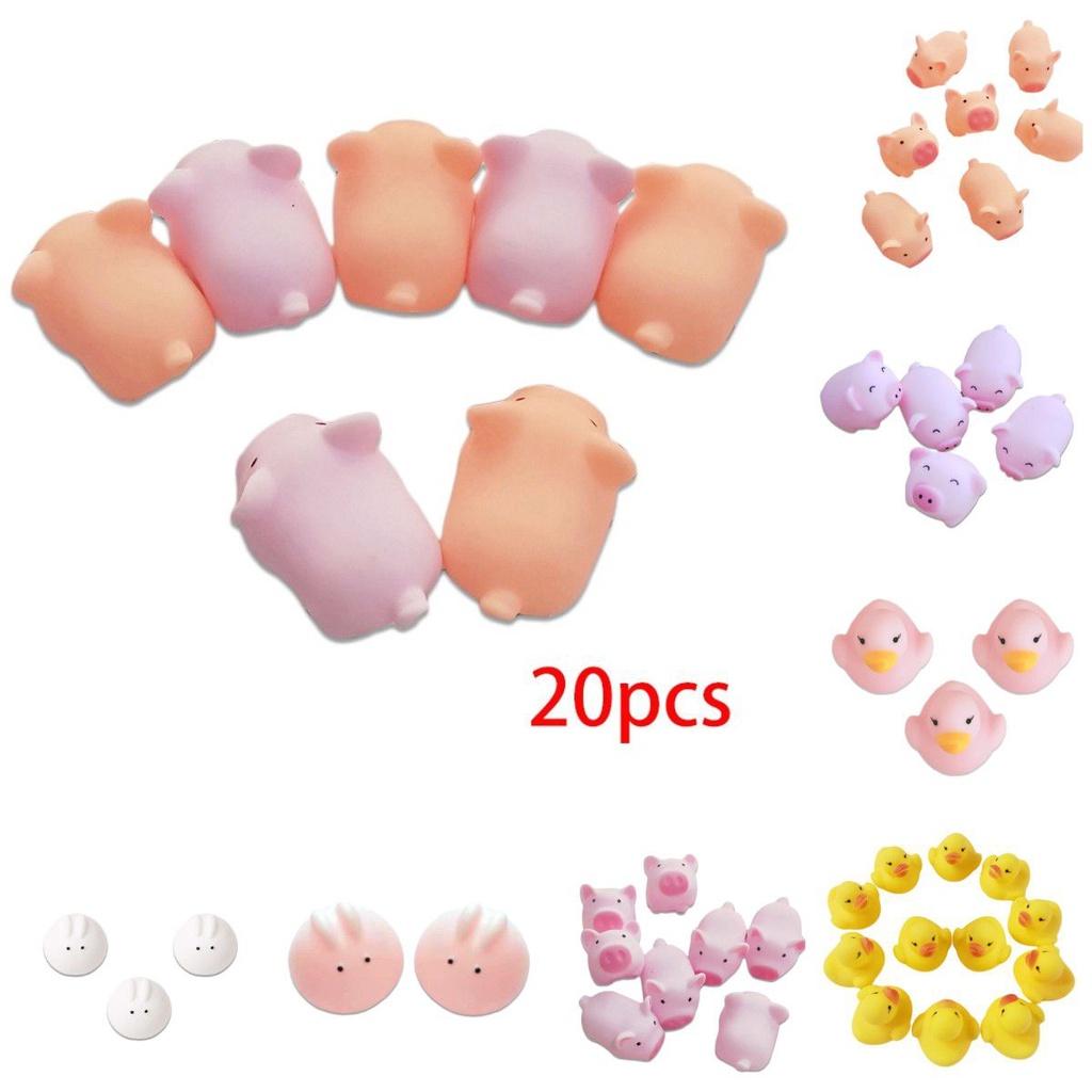 20pcs Adorable Squeeze Pink Pig Stress Relief Toys Perfect For Birthday Gifts
