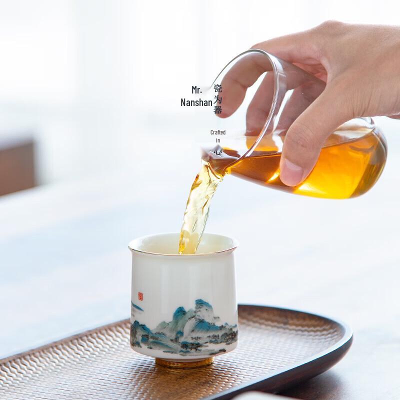 Qianli Jiangshan Ceramic Teacup Pair