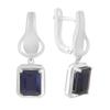 Silver Earrings with Natural Sapphire 5.218ct (2181170)