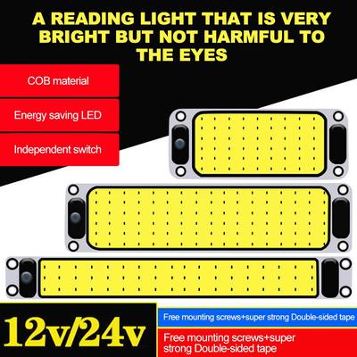 12V-24V COB Strešné svetlo auta Svetlo interiéru auta Svetlo kupolového LED panela Žiarovka interiéru auta