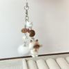 Cat Figurine Cat Phone Chain Stylish Y2K Fur Ball Key Ring Hairball Bead Pendant  Girls Gift