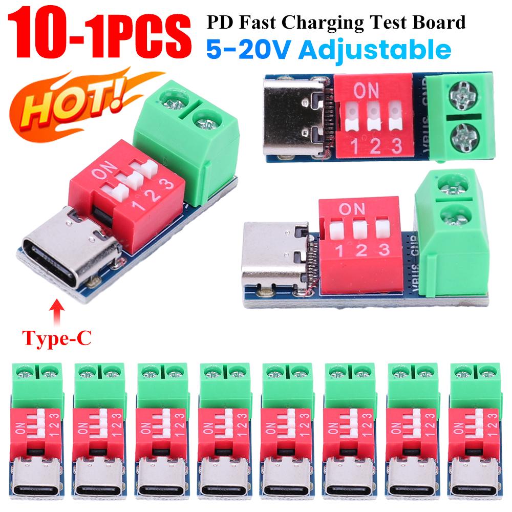 PD Fast Charging Test Board High Speed Charger Power Delivery Boost Module USB Type-C Voltage Connetor Power Supply Accessories