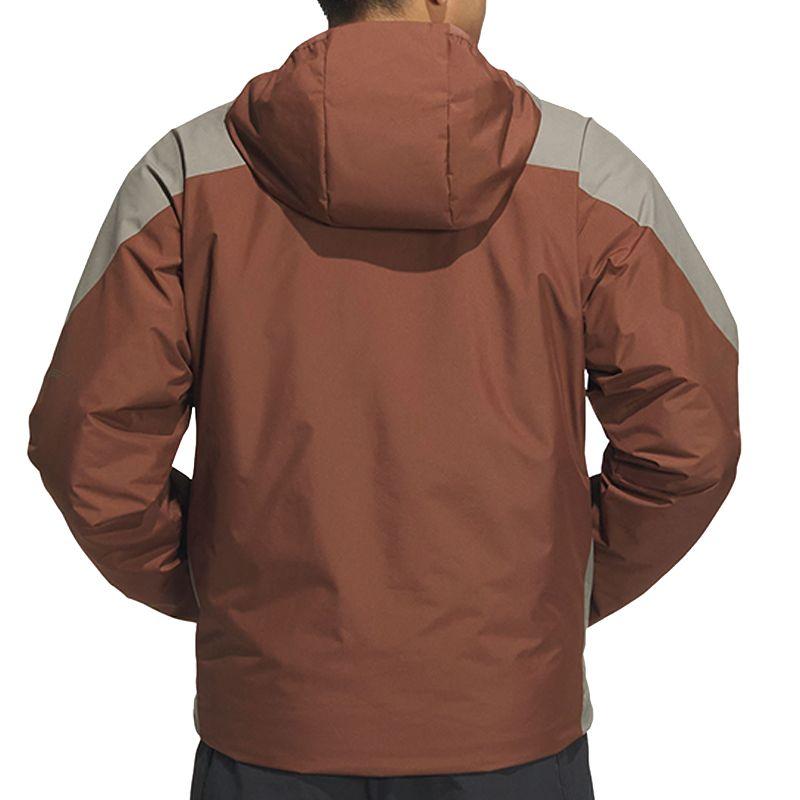 Adidas Hooded Zip-Up Long Sleeve Jacket Men Jacket Brown JZ8414