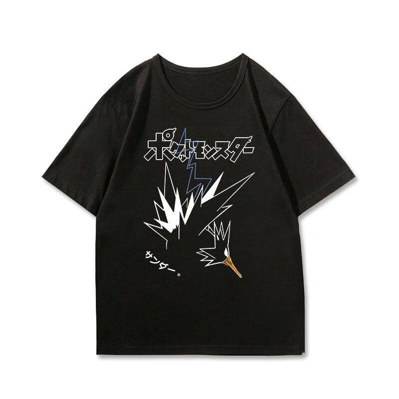 Pokémon Anime Printing Oversized Cotton Tshirt Men and Women Breathable Fashion Leisure Y2K Short Sleeve Summer Tshirt Unisex