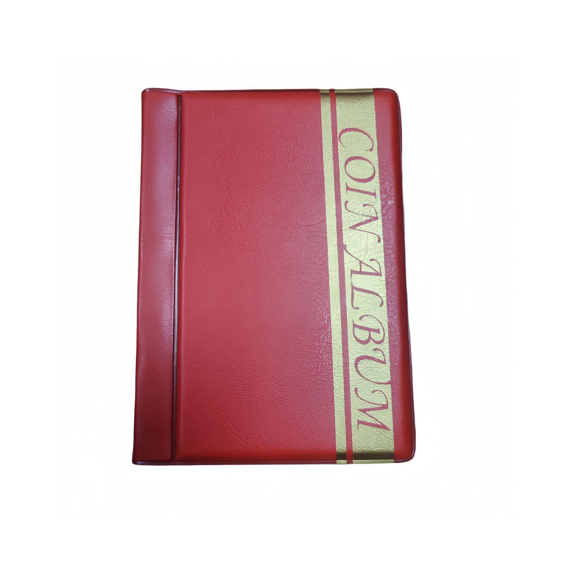 

Альбом для колекції стародавніх монет та марок - 120 кишень ПВХ, англійська версія червоний