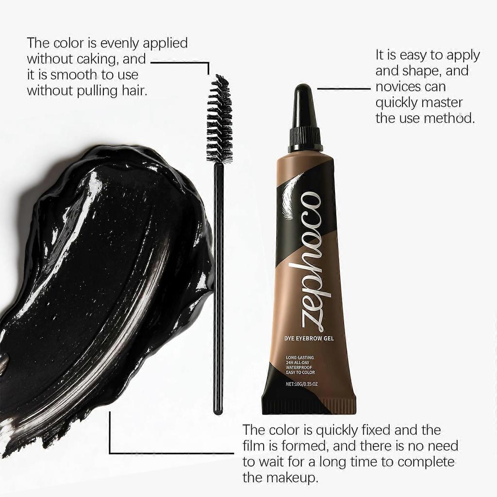 Anti-Sickening Colored Eyebrow Pencil (Black) - Smooth Cream Formula That Is Easy To Apply, Creating A Full, Three-Dimensional And Natural Eyebrow Sha