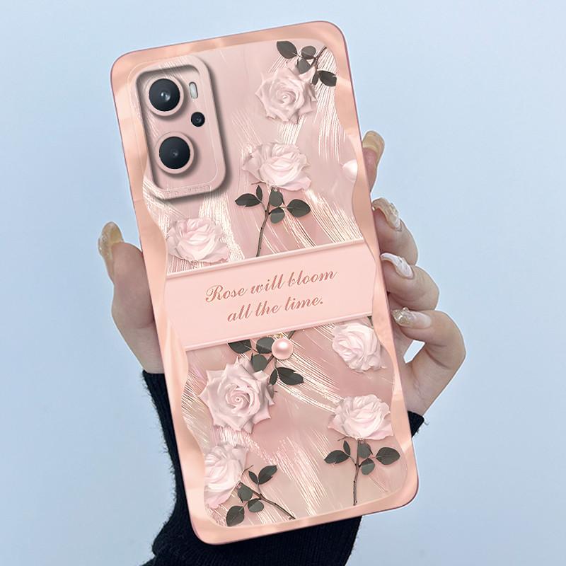 For OPPO A96 CPH2333 Realme 9i 4G RMX3491 Phone Case Fashion Simplicity Oil Painting Flowers Silicone Soft Shockproof Back Cover