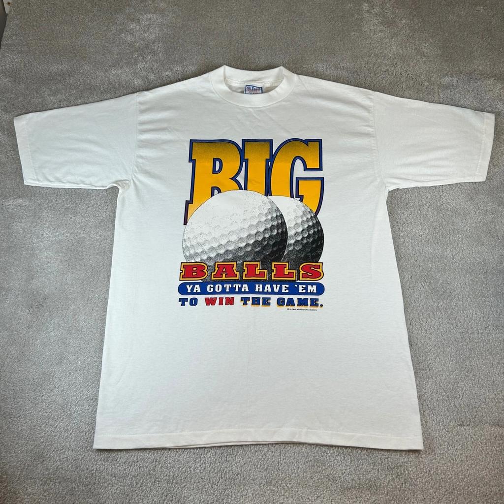 Vintage 1995 Big Balls Gotta Have 'Em Graphic T-shirt Mens Large Golf Humor Tee