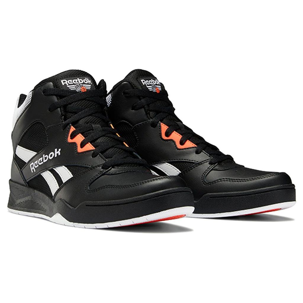 Reebok Royal BB4500 2 Round Toe Lace-Up Synthetic Leather High-Top Basketball Shoes Men Sneakers Black White H03390