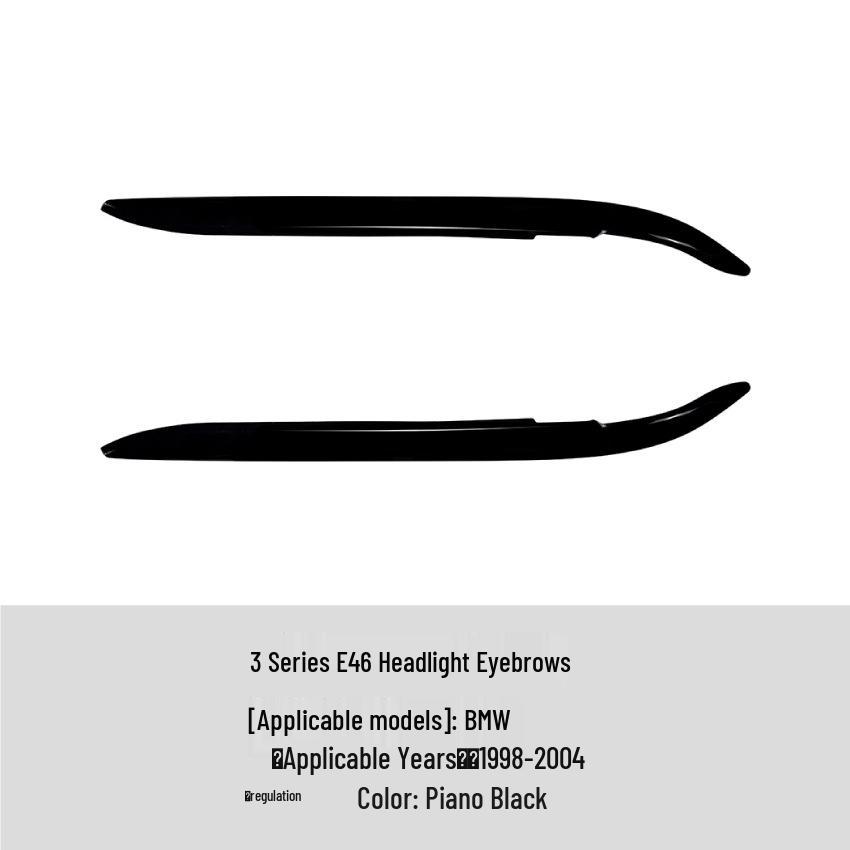 BMW E46 3 Series 1998-2004 Headlight Eyebrows Stickers - Exterior Trim Accessories