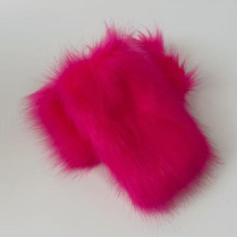 Faux Fox Fur Cuffs Women Winter Warm Plush Wristbands Arm Sleeves Detachable Furry Cuffs For Stage Show Costume Accessories