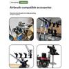 Airbrush Holder Gravity Stand Kit For Air Brush Paint Spray Gun Holding 6 Clamp-On Mount Table Bench Station