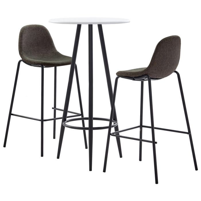 VidaXL Ensemble de Bar 3 pcs Table et Chaises de Pub Meubles de Bistrot Mobilier de Comptoir Jardin Cuisine Restaurant 3051133