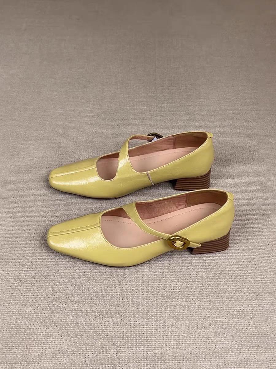 

Версия из овчины~ Французские ретро туфли Мэри Джейн с мелким вырезом, женские, новые, с ремешком на одну пряжку, на толстом каблуке, темпераментные одинарные туфли, маленькие кожаные туфли 40