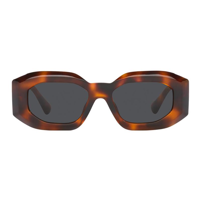 Versace Medusa Detail Acetate Frame Oval Sunglasses Men's Tortoiseshell 3389916 VE4425U521787-Tortoiseshell 54