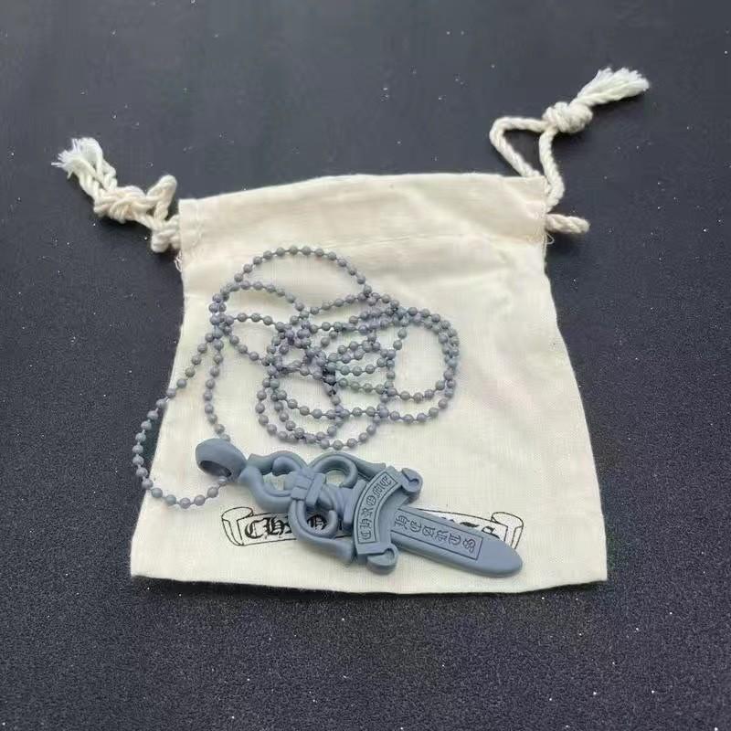 Cross Silicone Gothic Sword Colorful Necklace For Trendy Daily Wear Casual
