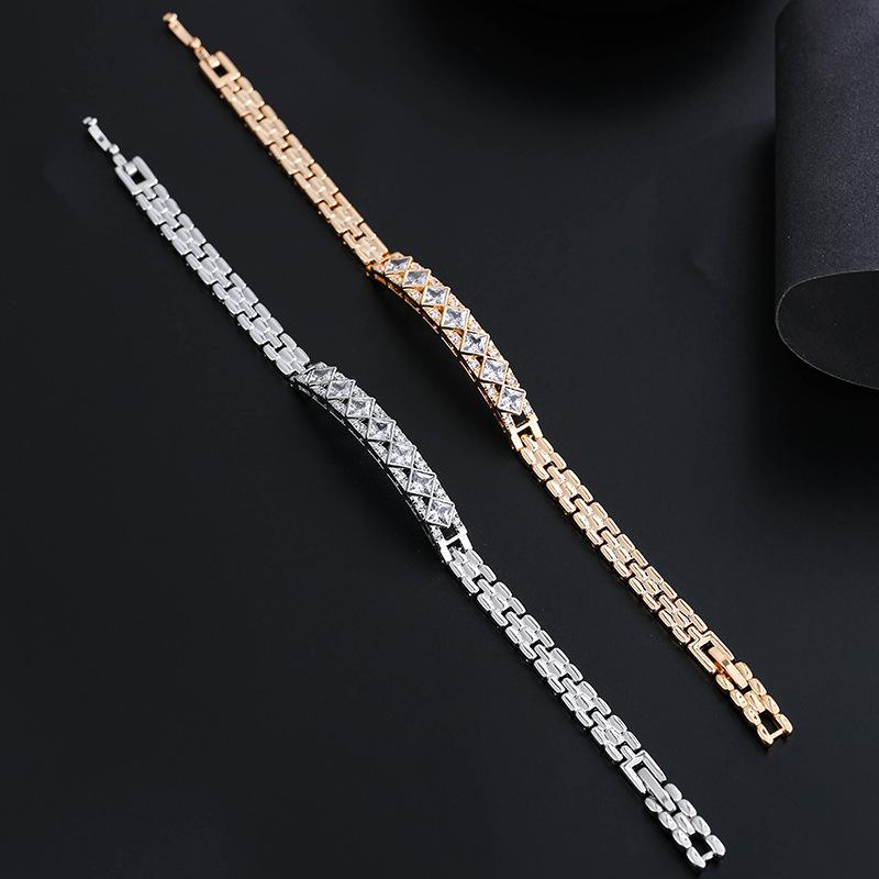Geometric Style Light Luxury Versatile High Quality Micro-paved Zircon Detachable Bracelet