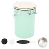 Coffee Canister Mint Green Food Grade Stainless Steel Airtight Coffee Container with Scoop Date