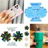 Holographic Resin Keychain Mold Flower Epoxy Resin Casting Mold for DIY Crafts Jewelry Making Phone Holder Silicone Mold