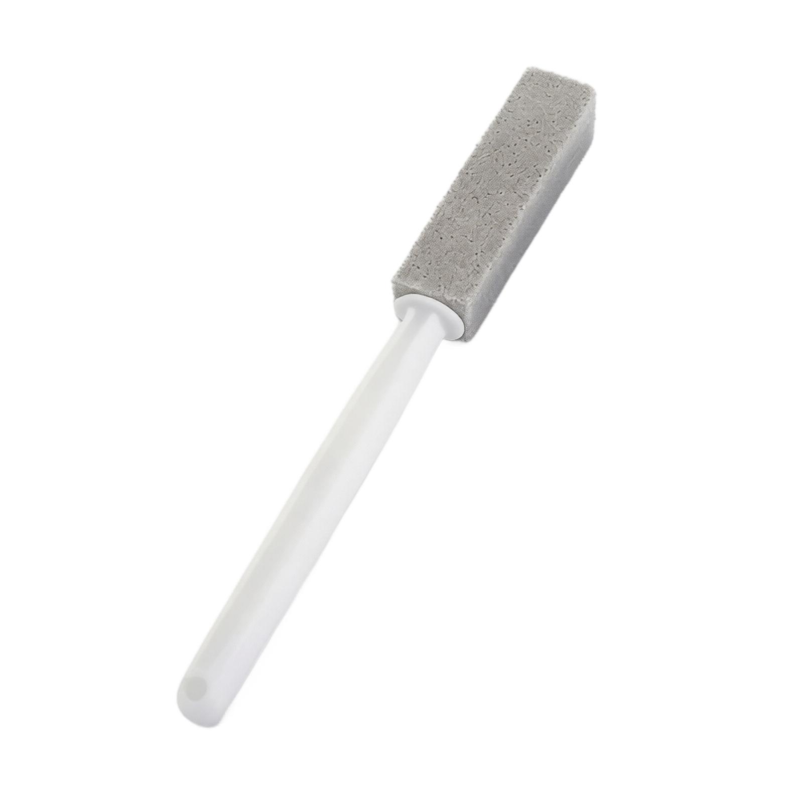 Extended Handle Toilet Cleaning Brush with Pumice Stone Head for Effective Stain Removal and Durable Cleaning Tool for Bathroom Surfaces