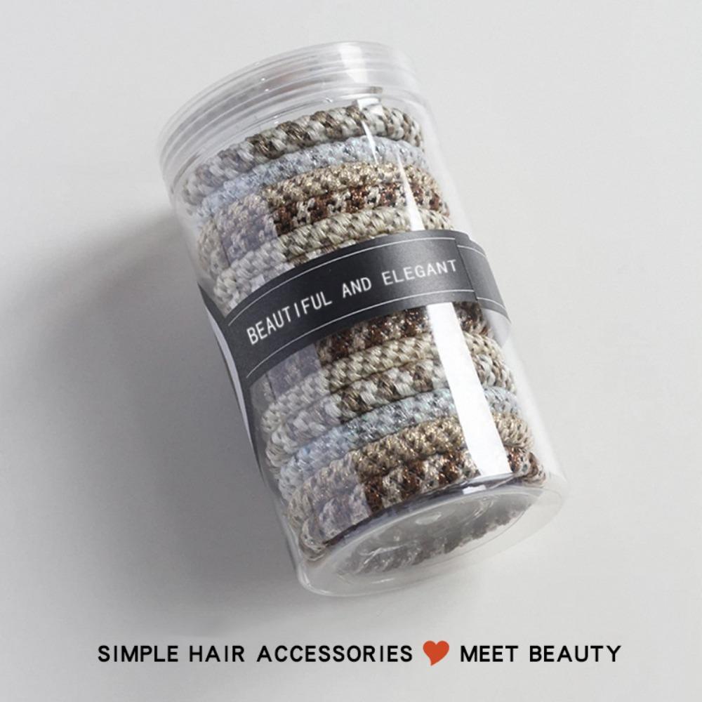 15pcs/set Braided Twisted Elastic Hair Band Cans Packaging Rubber Bands Fashion Hair Ties