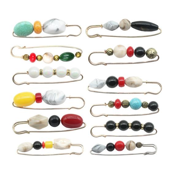 Alloy Brooch Pin Wear-Resistant Anti-Rust Elegant Imitation Stone Design Lapel Pin Sweaters Dresses Hats Bags Badge Clothes Accessories