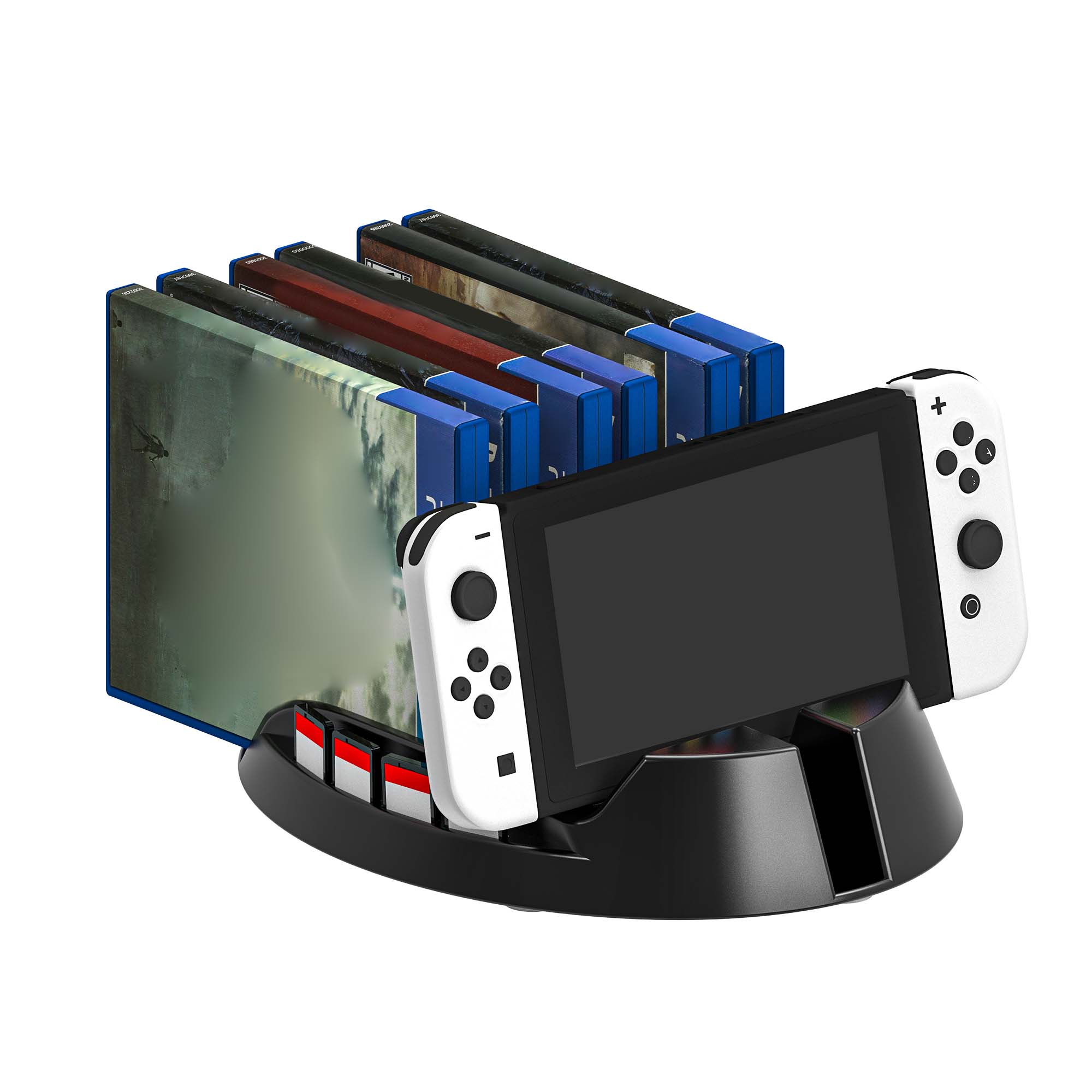 

Game Console Organizer Storage Holder Plastic Game Disk Rack Display Stand