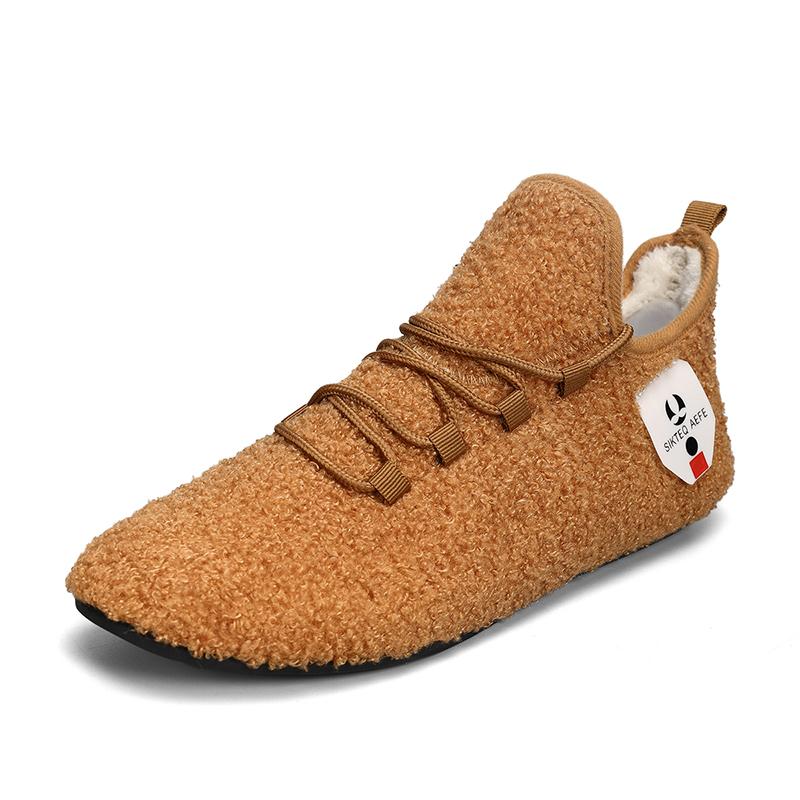 Мужские зимние лоферы Легкие слипоны YRZL Хлопковая обувь Теплые тапочки-слипоны Плюшевые для дома и улицы Хлопковая теплая защита для холодной погоды 39 3690₽