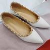 Fashion Small Size 31 32 33 Flat Shoes for Women Spring and Autumn Rivet Pointed Flat Shoes Shallow Large Size Shoes for Women 44 45