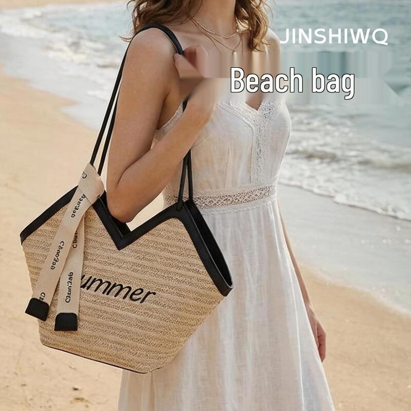 Women s Summer Beach Woven Straw Tote Bag