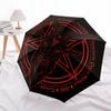 Devil's Sigil Baphomet Goat Head Pentagram T-ShirtUmbrella, Portable 3-Fold Compact Umbrella,Christmas Gift ES506