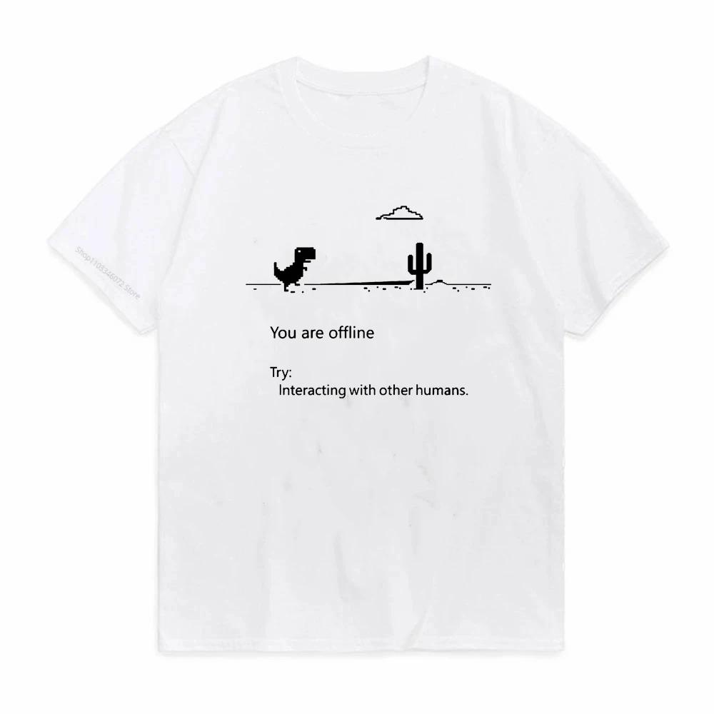 Unisexs You Are Offline Print TShirt Unisex Oversized Short Sleeve Tops For Spring Summer Causal Loose Tees Tops