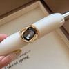 3PCS Exaggerated Geometric Ring Candy Color Big Dome Plain Ring Zinc Zinc Alloy Rings Set  Party