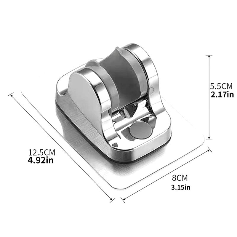 Duschkopfhalter Halterungen Schwarz Saugnapf Wandhalterung Verstellbare Unterstützung für Badezimmerzubehör ohne Bohrständer Badewanne