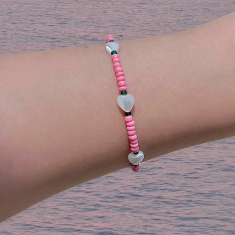 KIETIMOOR Pink Moor Bracelet Silver Pink Mother-of-Pearl Bracelet (Silver925)