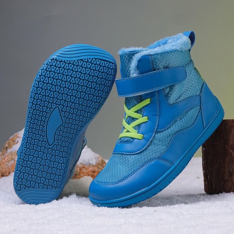 Children's snow boots winter piled thickened waterproof non-slip wear-resistant warm boys and girls cotton shoes