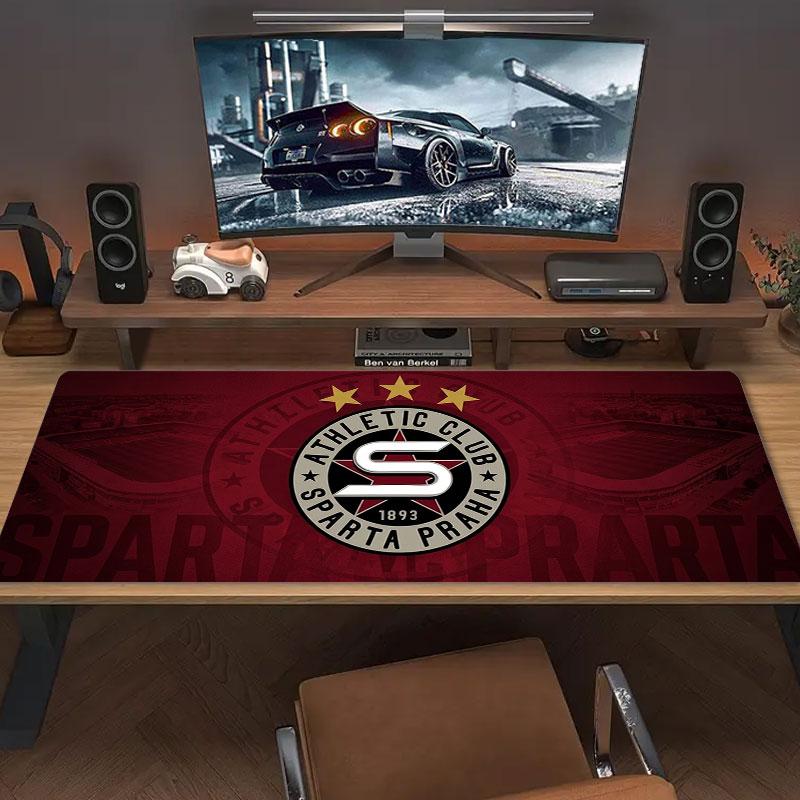Sparta Prague Athletic Large Size Mouse Pad Large Gaming Table Cushion Nonslip Laptop Tablet Big Mousepad Xxl Mat Mini Pc Playmat With Lock Edge