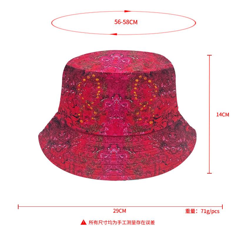 New Bucket Hat Can Be Printed with Sunscreen Fishing Bucket Hat Men's Solid Color Light Board Pure Cotton Basin Hat Fashion
