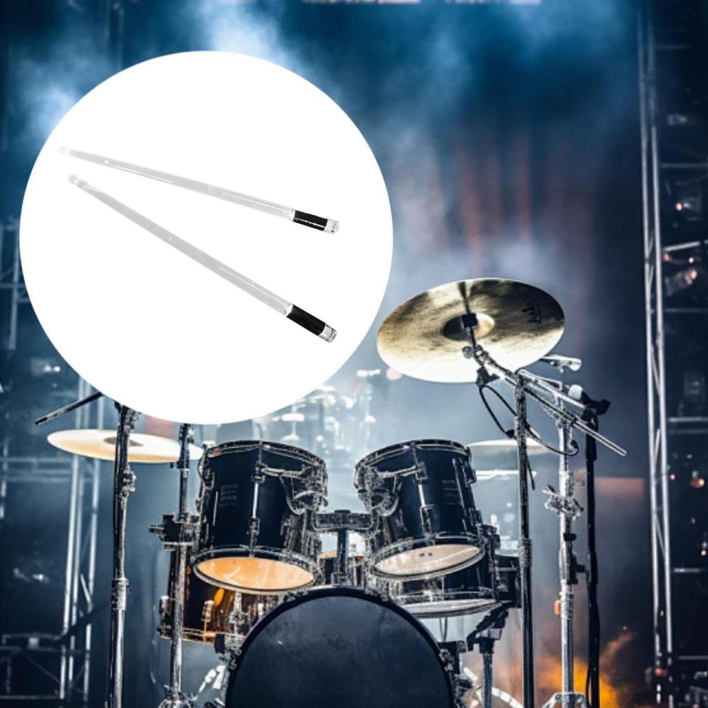 2 Pieces Lights Up Drum Sticks Glow Tip Drumsticks Lightweight Cool Percussion