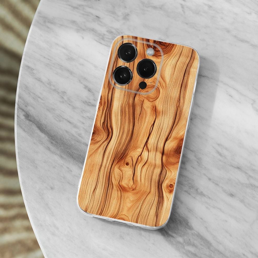 Natural Wood Pattern For iPhone 16,13,12,11,17,14,15,Pro,Max,Plus,X,XS,XR,SE,Mini Transparent Soft silicone Case